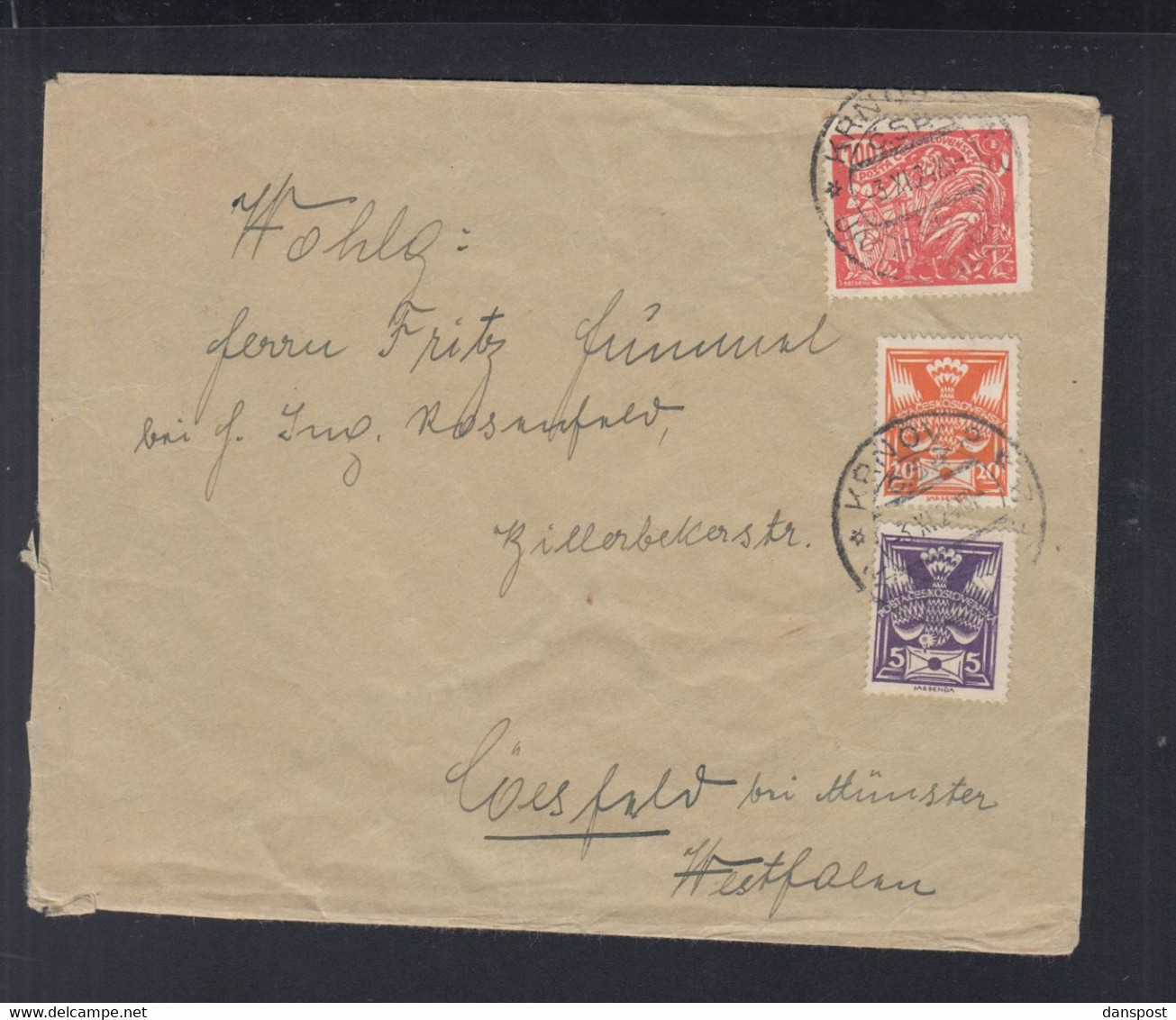 CSR Brief 1929 Krnov Nach Deutschland - Briefe U. Dokumente