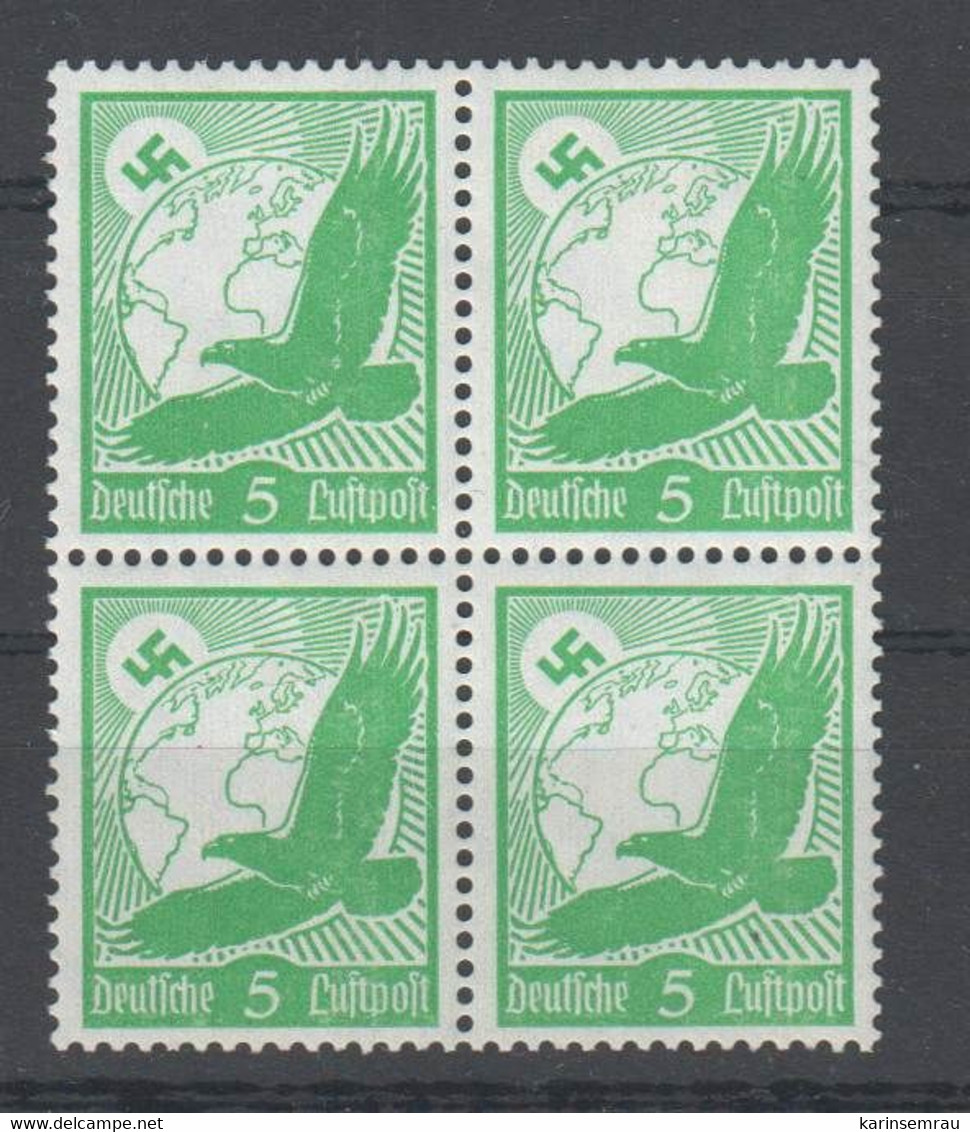 Deutsches Reich , Nr 529 X , Postfrischer Viererblock - Neufs