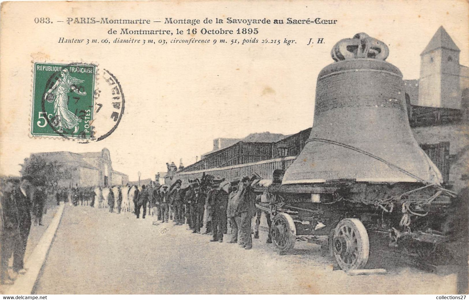 PARIS-MONTMARTRE- MONTAGE DE LA SAVOYARDE AU SACRE-COEUR DE MONTMARTRE LE 16 OCTOBRE 1895 - Autres & Non Classés