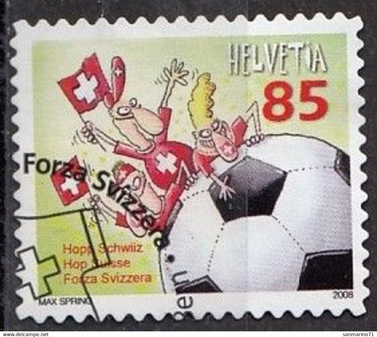 SWITZERLAND 2056,used,football,falc Hinged - Usati