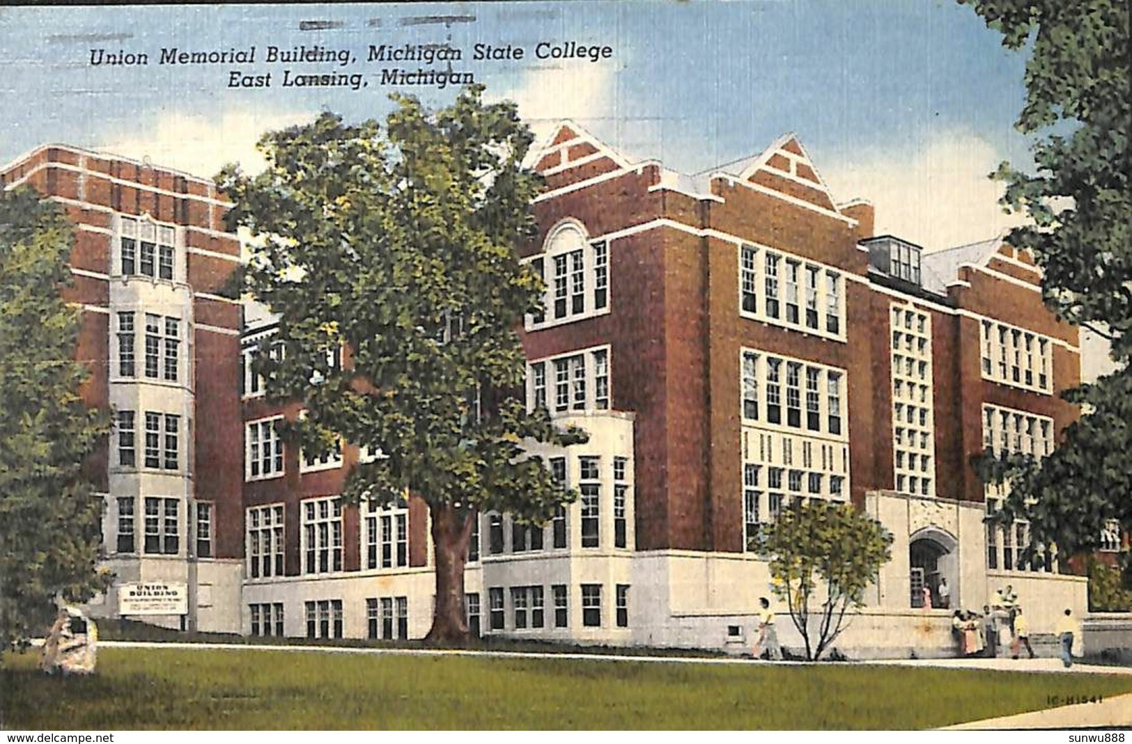 Union Memorial Building, Michigan State College, East Lansing (colors 1953) - Lansing