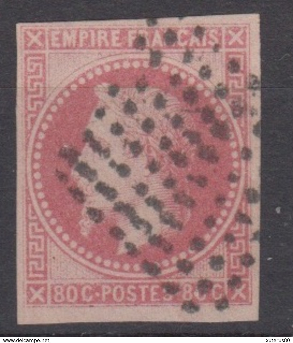 #169# COLONIES GENERALES N° 10 Oblitéré Losange De 81 Points De Pondichéry (Inde) - Napoleone III