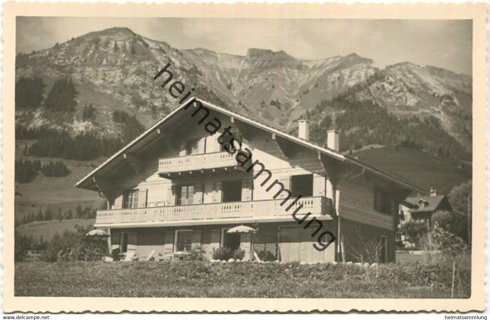 Chateau D'Oex - Chalet-Pension Praz-Louvon - L. Debran-Schollaert - Foto-AK - La Praz