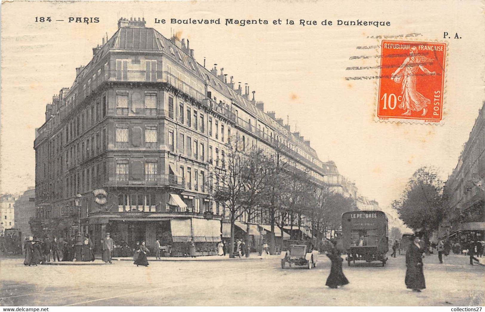 PARIS-LE BOULEVARD MAGENTA ET LA RUE DE DUNKERQUE - Arrondissement: 10