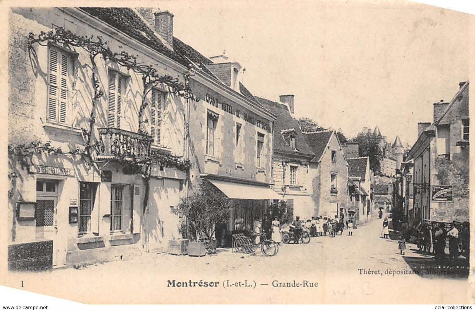 Montrésor           37        Grande Rue Et Hôtel De France     - 2 -   (scan) - Montrésor