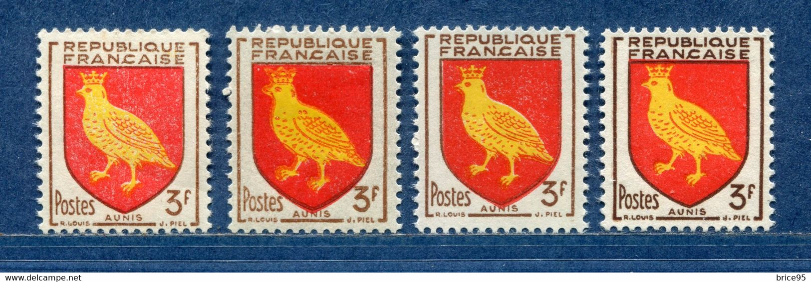 ⭐ France - Variété - YT N° 1004 - Couleurs - Pétouilles - Neuf Sans Charnière - 1954 ⭐ - Unused Stamps
