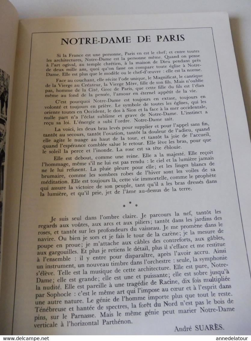 PARIS 1975 LA FRANCE À TABLE:Notre-Dame-de-Paris ;Le berceau de Paris; Le cœur du Paris de jadis; Gourmandises de Lutèce