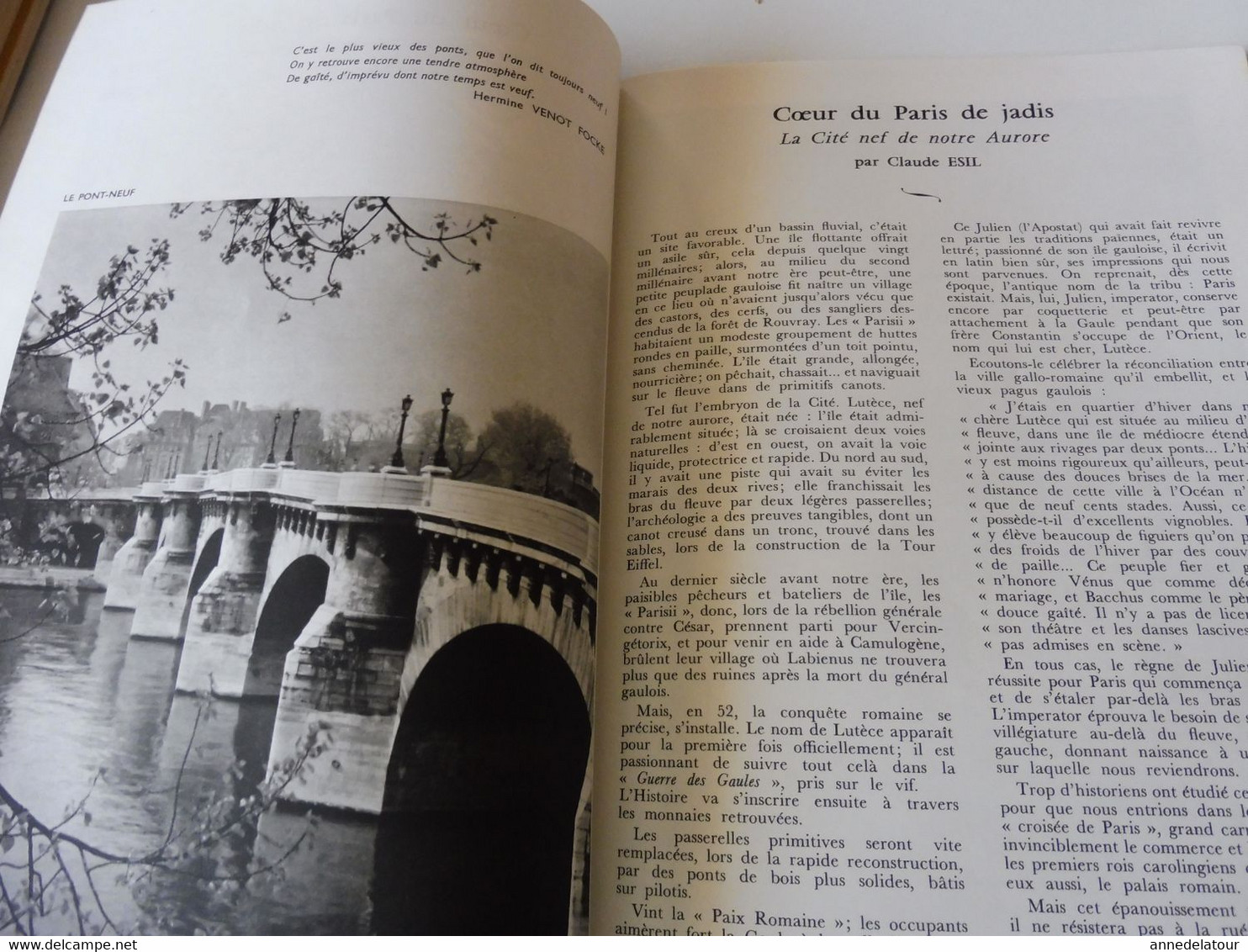 PARIS 1975 LA FRANCE À TABLE:Notre-Dame-de-Paris ;Le berceau de Paris; Le cœur du Paris de jadis; Gourmandises de Lutèce