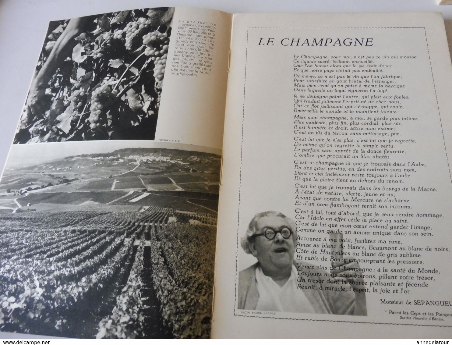 CHAMPAGNE 1951 LA FRANCE À TABLE:Fêtes De La Vigne Et Du Vin;Gastronomie; Reims, Les Riceys, Troyes, Provins, Etuf, Etc - Toerisme En Regio's