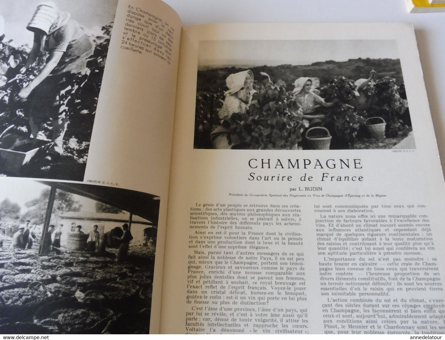 CHAMPAGNE 1951 LA FRANCE À TABLE:Fêtes de la vigne et du vin;Gastronomie; Reims, Les Riceys, Troyes, Provins, Etuf, Etc