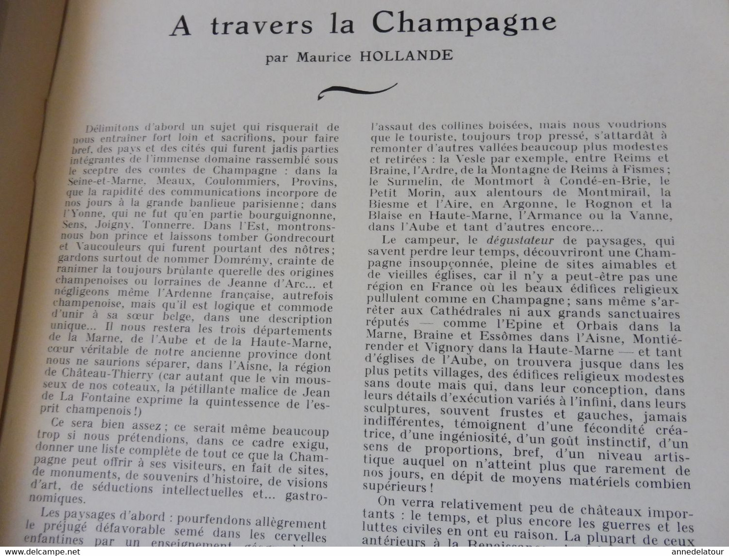 CHAMPAGNE 1951 LA FRANCE À TABLE:Fêtes de la vigne et du vin;Gastronomie; Reims, Les Riceys, Troyes, Provins, Etuf, Etc