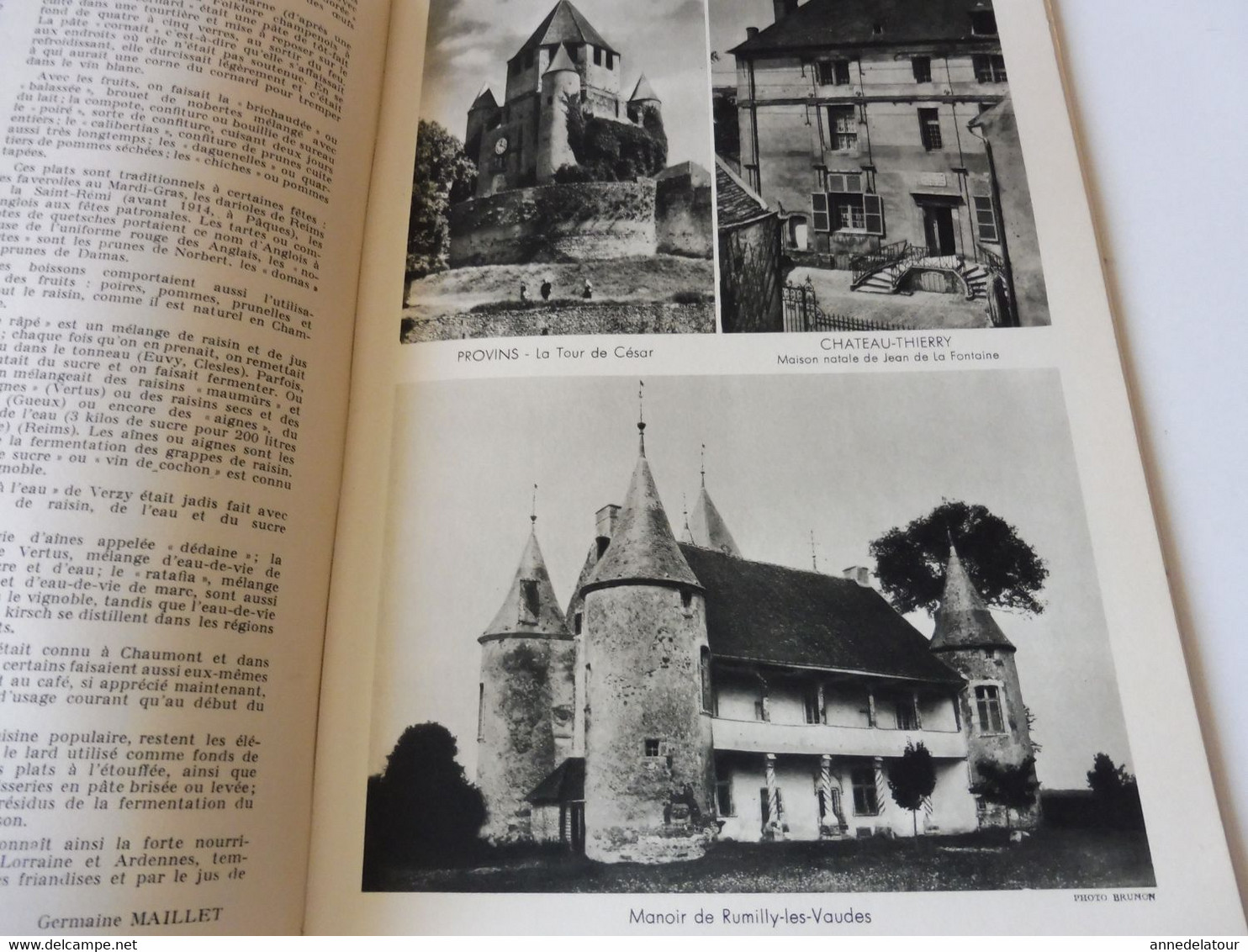 CHAMPAGNE 1951 LA FRANCE À TABLE:Fêtes de la vigne et du vin;Gastronomie; Reims, Les Riceys, Troyes, Provins, Etuf, Etc