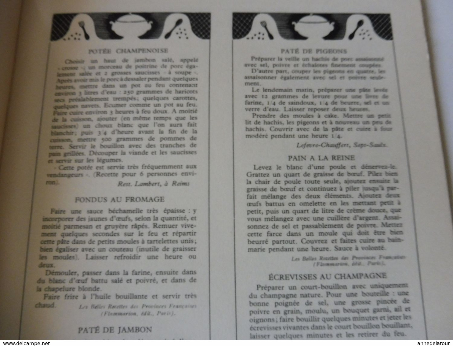 CHAMPAGNE 1951 LA FRANCE À TABLE:Fêtes de la vigne et du vin;Gastronomie; Reims, Les Riceys, Troyes, Provins, Etuf, Etc