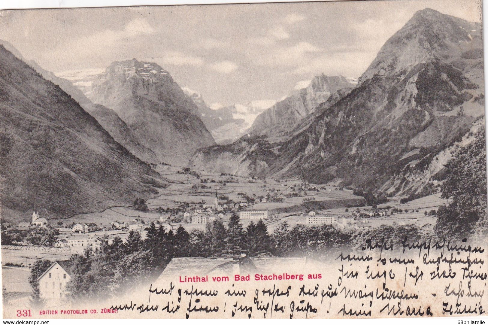 SUISSE 1907 CARTE POSTALE DE LINTHAL - Linthal