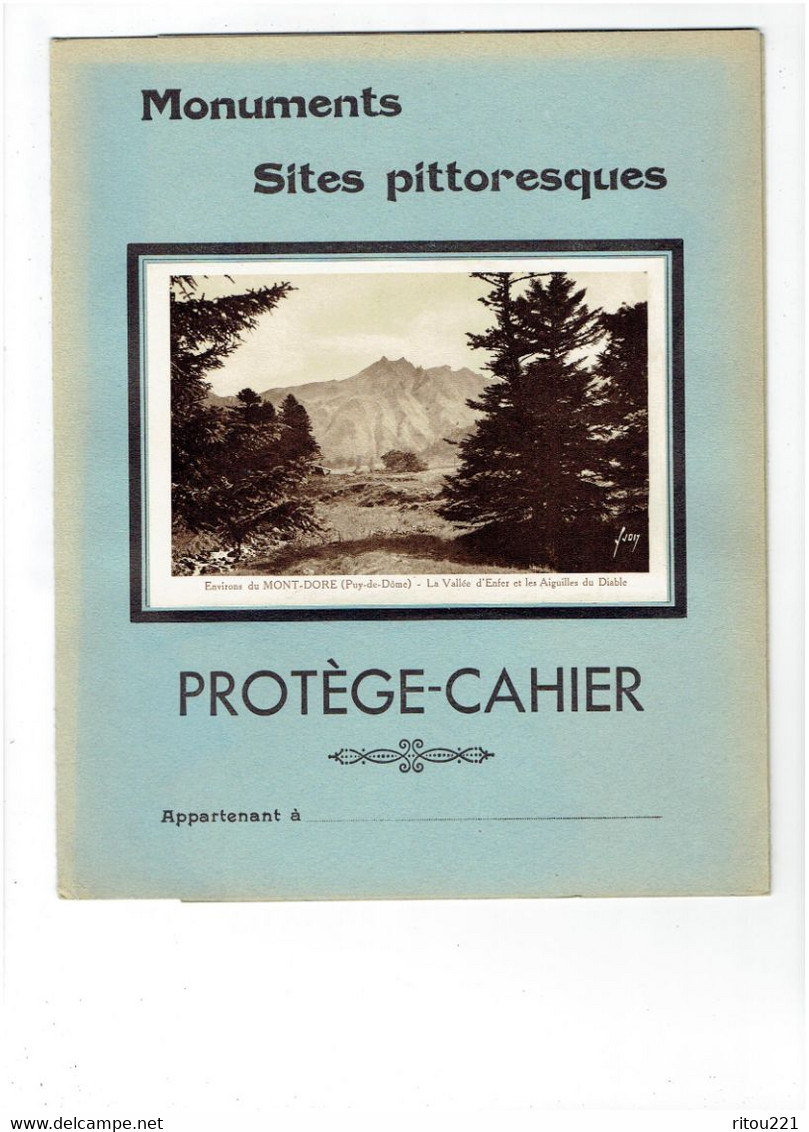 Protège-cahier En Carton Monuments Sites MONT-DORE Vallée D'Enfer Aiguilles Du Diable Géométrie Multiplication Prisme - Protège-cahiers