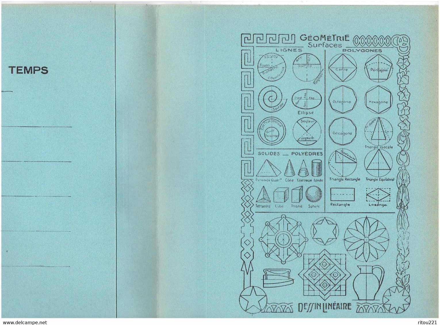 Protège-cahier En Carton Monuments Sites SAINT-FLOUR Chateau De Saillans - Tour- Géométrie Multiplication Prisme Spirale - Book Covers