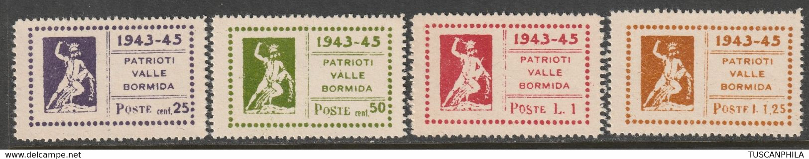 Valle Bormida Teseo Sass. S.27 MNH**  Cv 200 - Comite De Liberación Nacional (CLN)