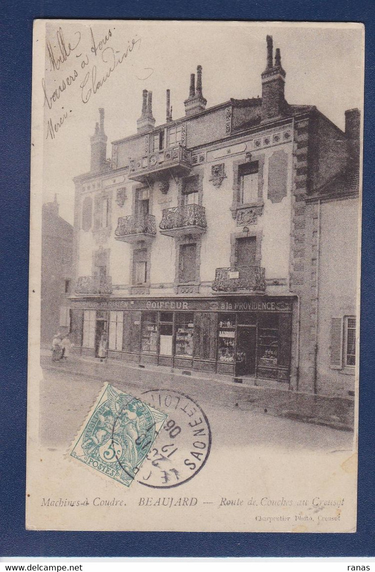 CPA [71] Saône Et Loire > Le Creusot Machines à Coudre Beaujard Commerce Shop Circulé - Le Creusot