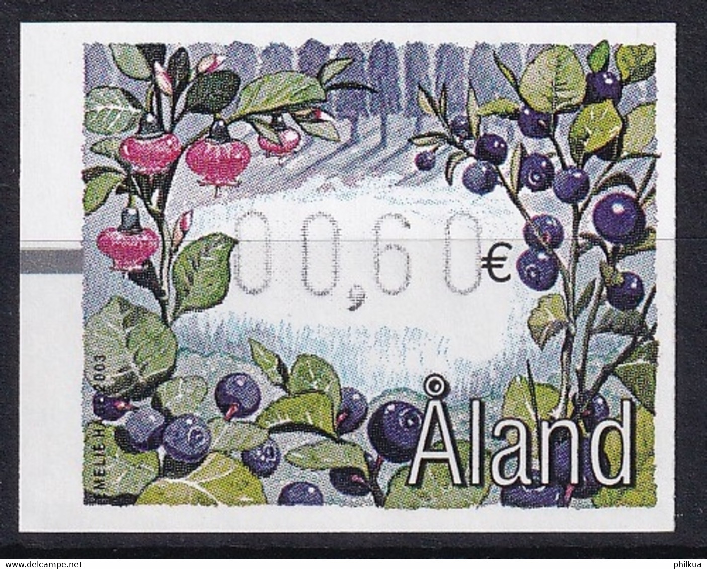 MiNr. 14 Finnland Alandinseln, Automatenmarken2003, 9. Mai. Beeren Postfrisch/**/MNH - Aland