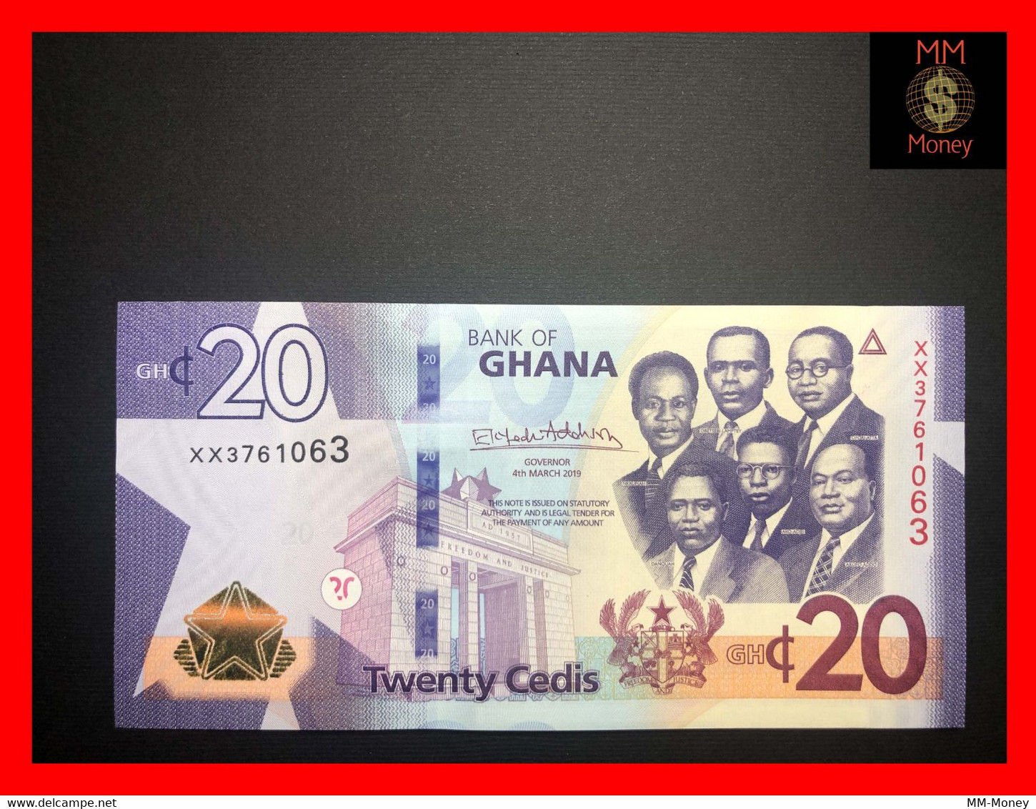 GHANA  20 Cedis  4.3.2019   P.  48   New  UNC - Ghana