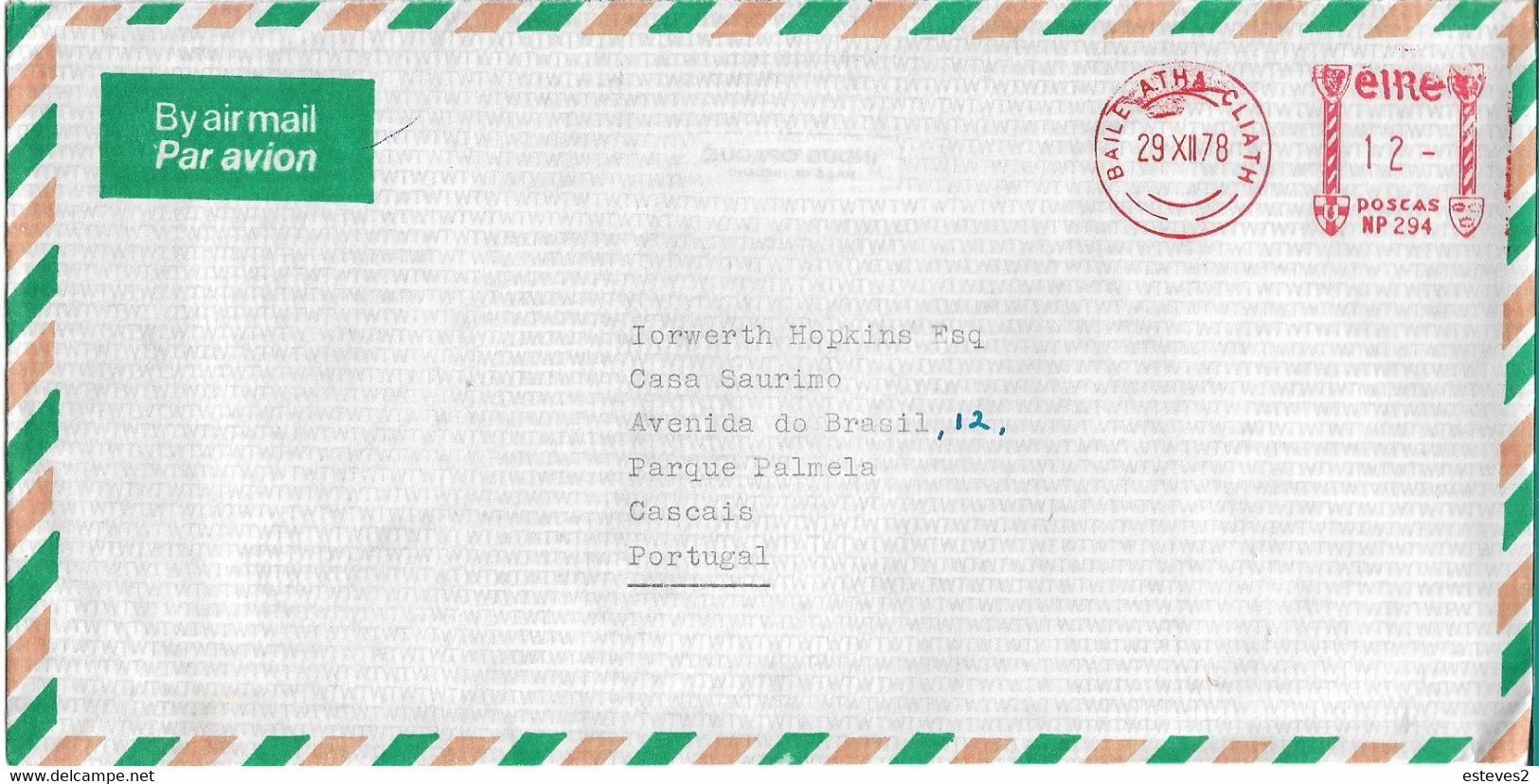 Ireland , Eire , 1978 , Baile Atha Cliath Mechanical Postmark - Cartas & Documentos