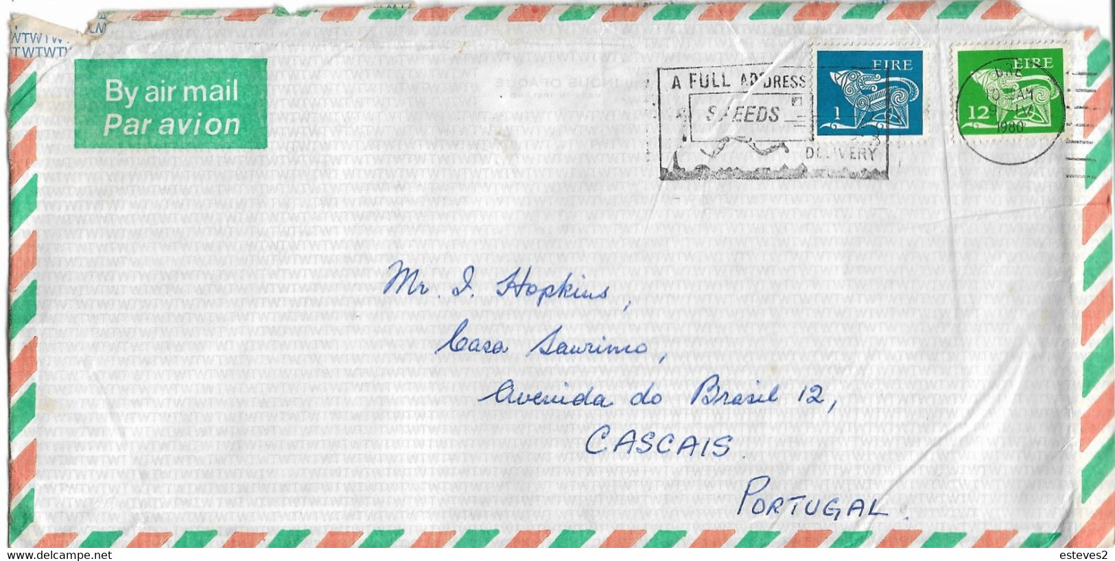 Ireland , Eire , 1980 , Bré Slogan Postmark A FULL ADRESS SPEEDS DELIVERY - Lettres & Documents