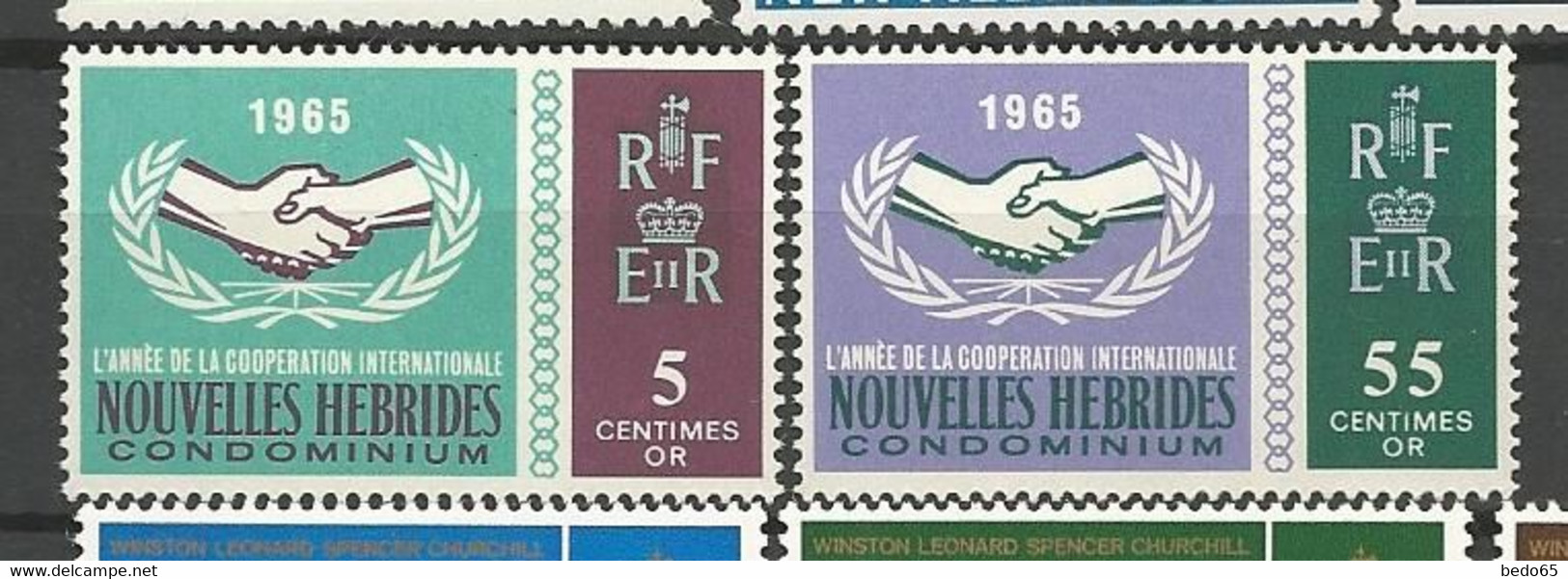 NOUVELLES-HEBRIDES  N° 223 Et 224 NEUF* TRACE DE  CHARNIERE / MH - Unused Stamps