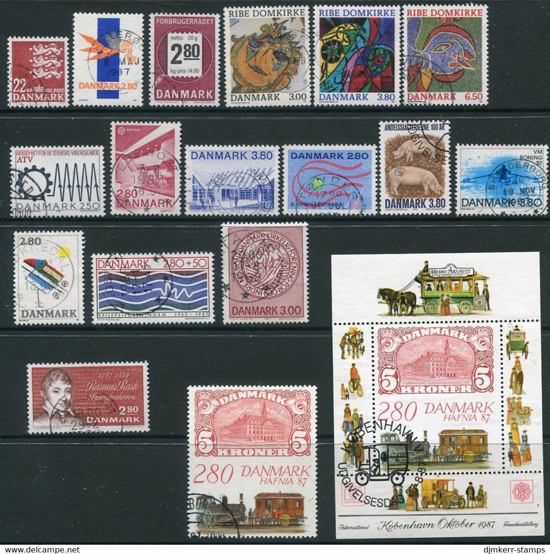 DENMARK 1987 Complete  Issues Used.  Michel 888-904 - Gebraucht