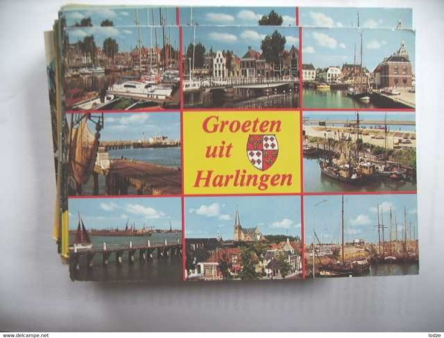 Nederland Holland Pays Bas Harlingen Met Geel Centrum - Harlingen