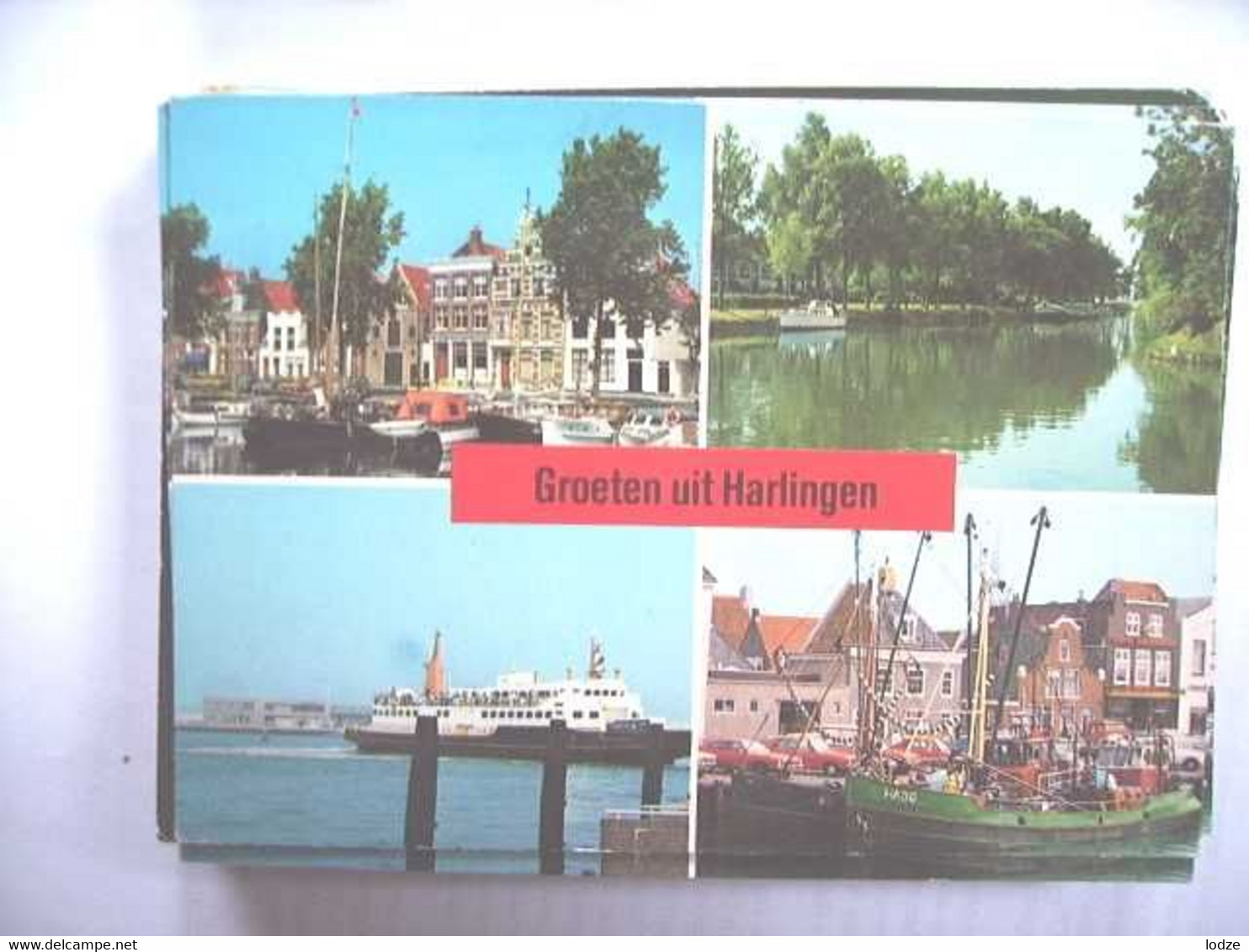 Nederland Holland Pays Bas Harlingen Met Veerboot En Mooie Gevels - Harlingen