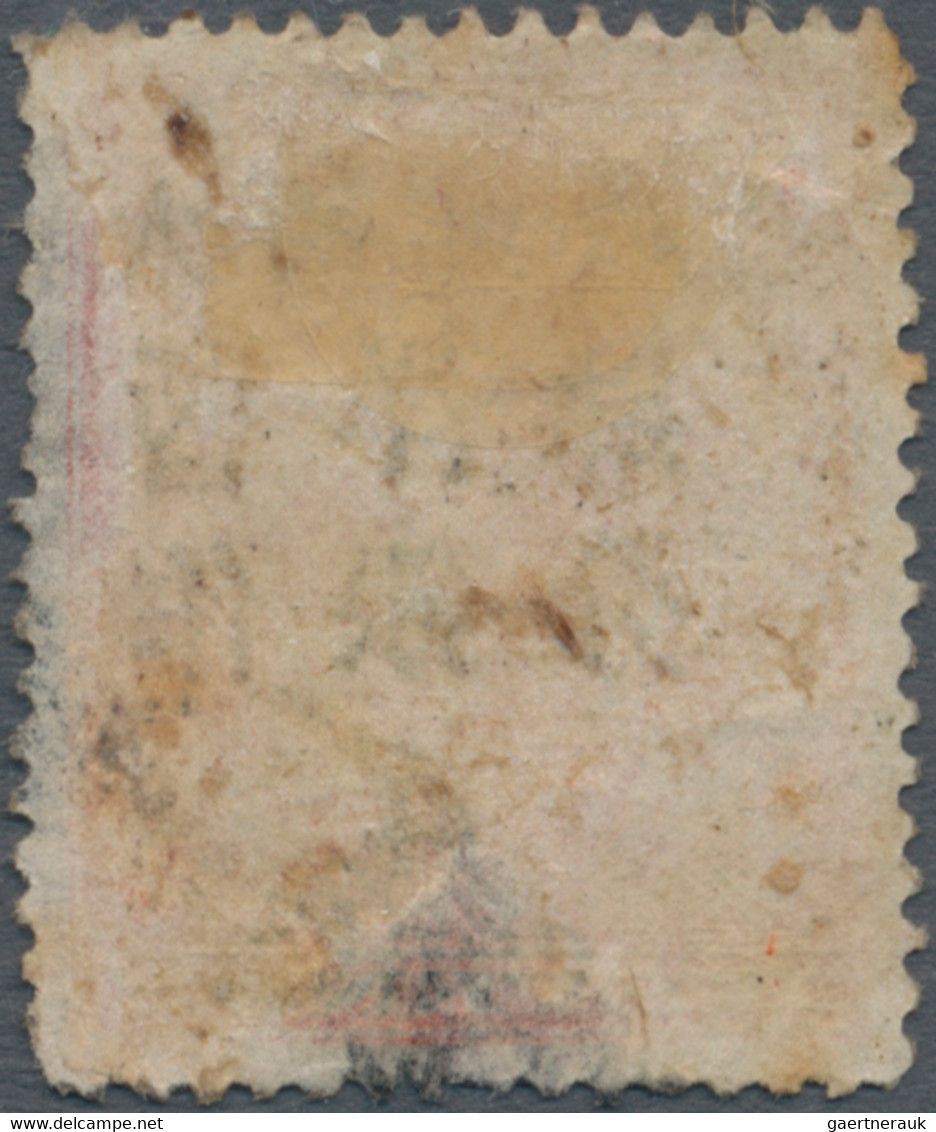 China: 1897, Red Revenue Large 4 C., Canc. Large Dollar, Part Thins On Reverse (Michel Cat. 500.-) - 1912-1949 Republic