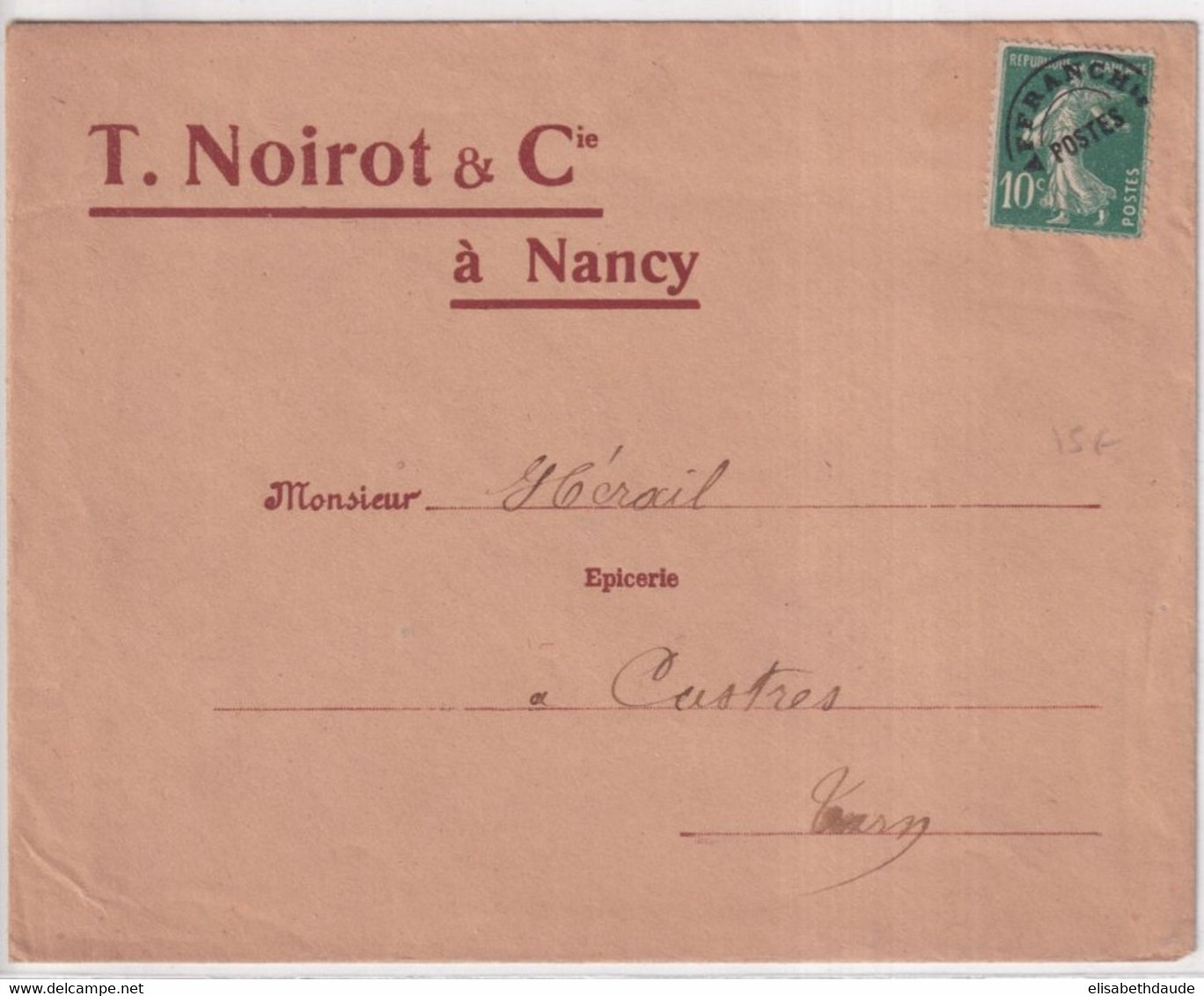 SEMEUSE PREOBLITERE ! - LETTRE ILLUSTREE PUB "NOIROT" De NANCY (MEURTHE ET MOSELLE) => CASTRES - 1906-38 Sower - Cameo