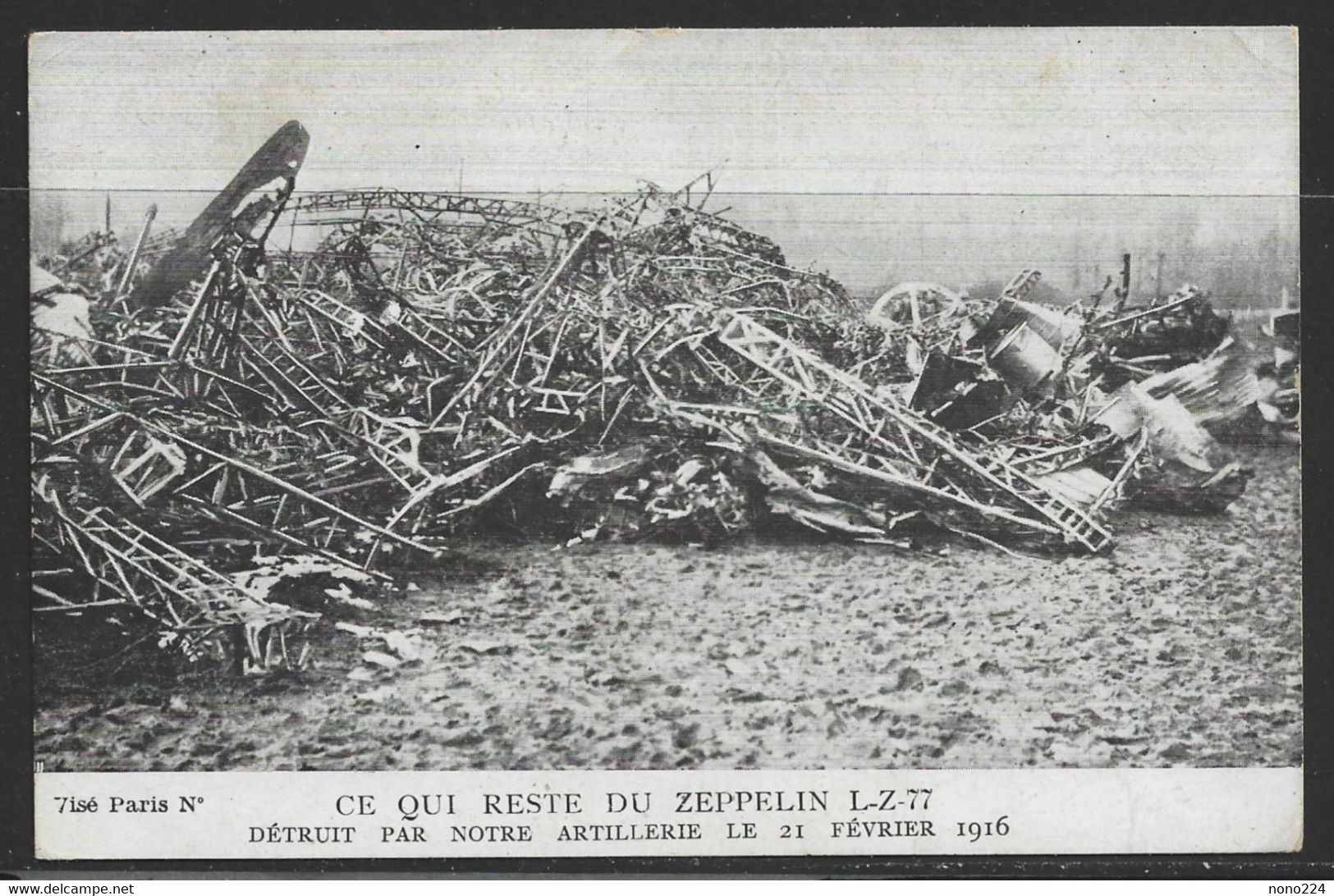 Carte P De 1916 ( Dirigeable / Ce Qui Reste Du Zeppelin L-Z-77 ) - Accidents