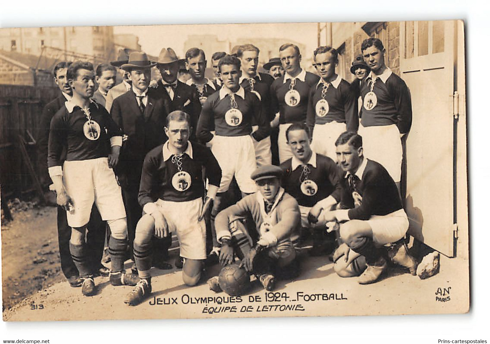 Jeux olympiques 1924 : football'. Carte postale de 1924