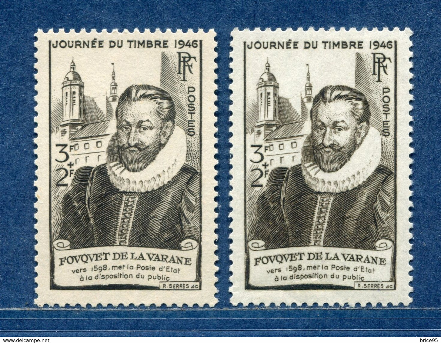 ⭐ France - Variété - YT N° 754 - Couleurs - Pétouilles - Neuf Sans Charnière - 1945 ⭐ - Unused Stamps