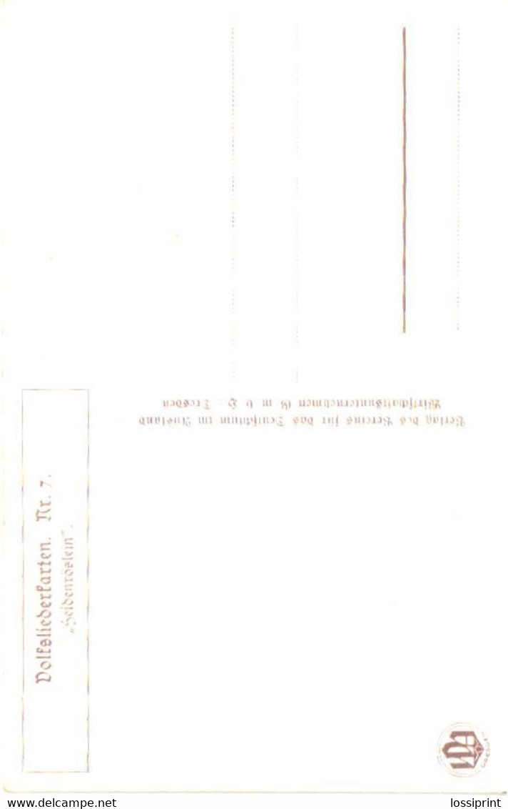 Volksliederkarten Nr. 7, E.Kutzer:Zeidenröslein, Pre 1940 - Kutzer, Ernst