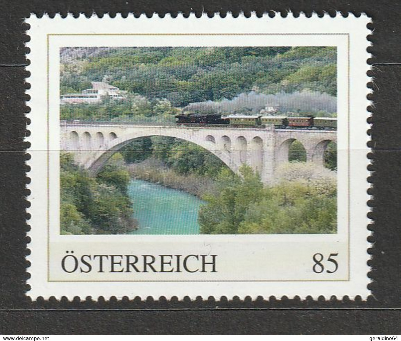 Österreich PM Spektakuläre Bahnstrecken Salcanobrücke Wocheiner Bahn Slowenien ** Postfrisch - Personnalized Stamps