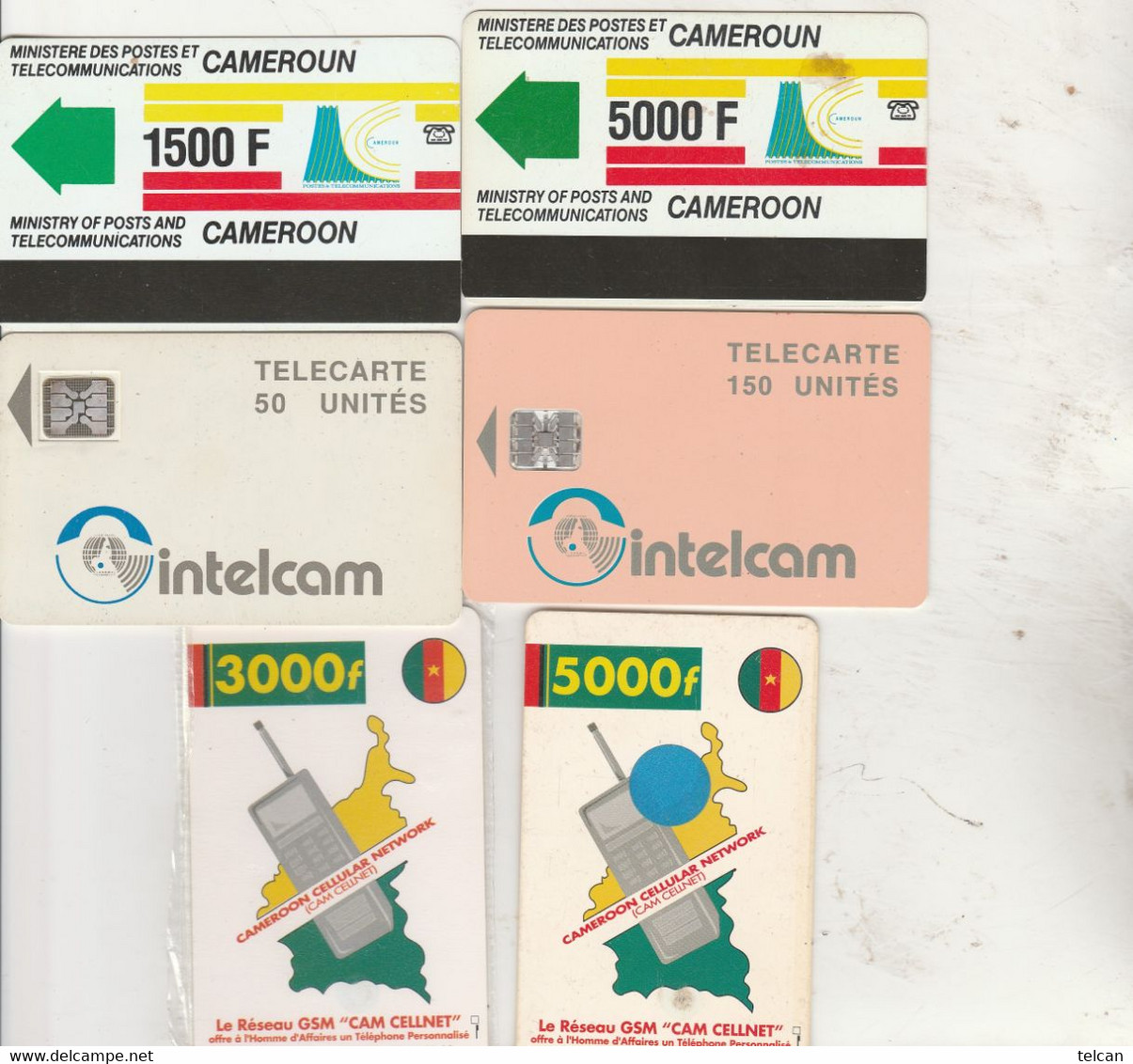 6 CARTES CAM 4.6.9.12 .16.17 - Kamerun