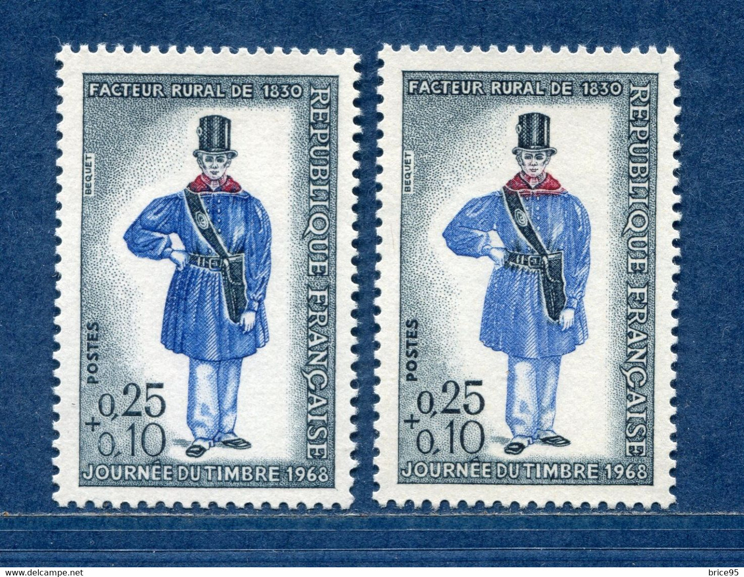 ⭐ France - Variété - YT N° 1549 - Couleurs - Pétouilles - Neuf Sans Charnière - 1968 ⭐ - Unused Stamps