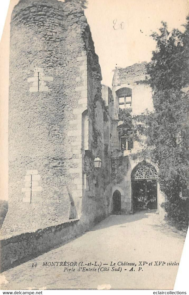 Montrésor           37        Le Château. Porte D'entrée Sud   (voir Scan) - Montrésor