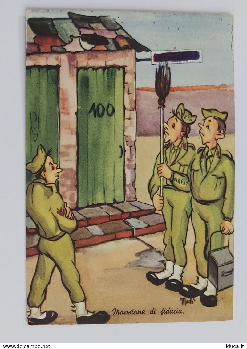 89809 Cartolina Illustrata Umoristica - Militari - Mansione Di Fiducia - VG 1963 - Humour
