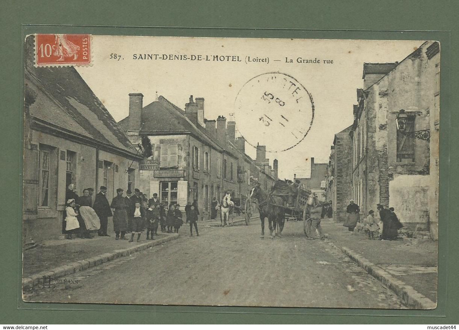 CARTE POSTALE LOIRET 45 SAINT DENIS DE L HOTEL LA GRANDE RUE - Other & Unclassified