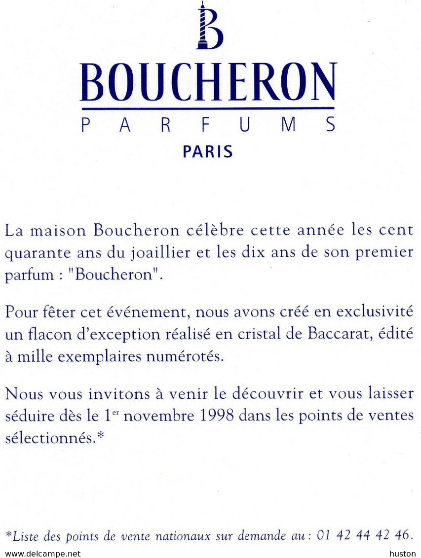 BOUCHERON PARIS - Le Parfum Bague D'Exception - Publicités Parfum (journaux)