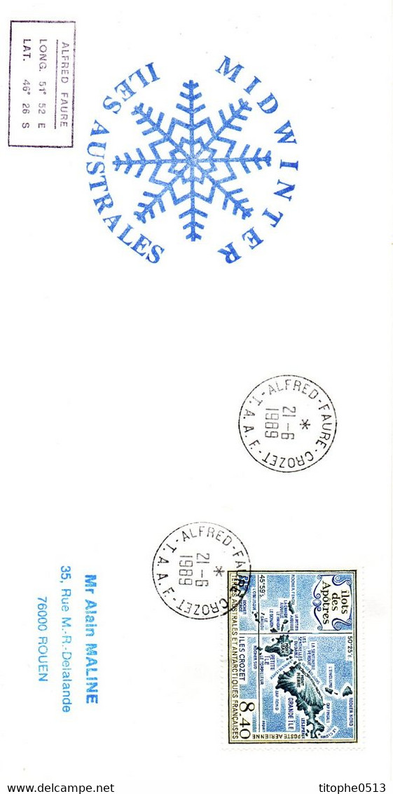 TAAF. Enveloppe Commémorative De 1989. Midwinter Iles Australes. - Midwinter