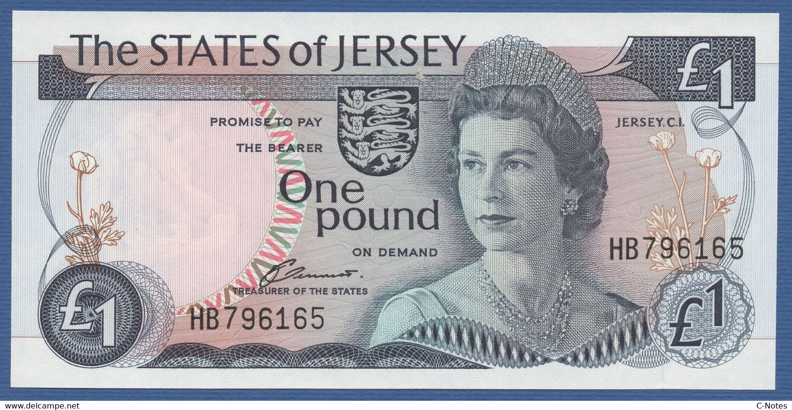 JERSEY - P.11a – 1 POUND ND (1976-88) UNC Serie HB 796165 - Jersey