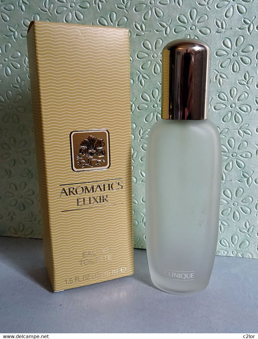 Flacon Spray  " AROMATIC ELIXIR " De CLINIQUE Eau De Toilette 45 Ml Avec Sa Boite VIDE:EMPTY - Frascos (vacíos)