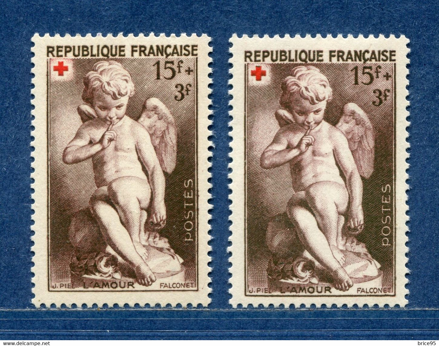 ⭐ France - Variété - YT N° 877 - Couleurs - Pétouilles - Neuf Sans Charnière - 1950 ⭐ - Unused Stamps