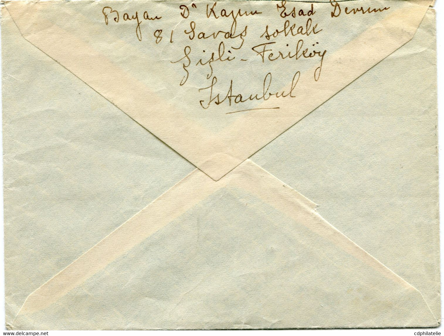 TURQUIE LETTRE PAR AVION DEPART BEYOGLU 13-10-1947 ISTAMBUL POUR MONACO - Lettres & Documents