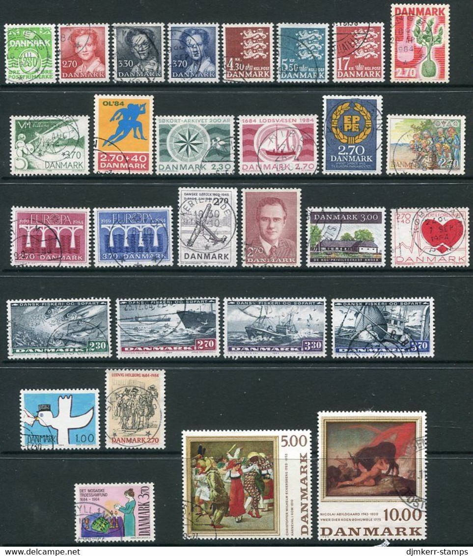 DENMARK 1984 Complete  Issues Used.  Michel 792-820 - Gebraucht