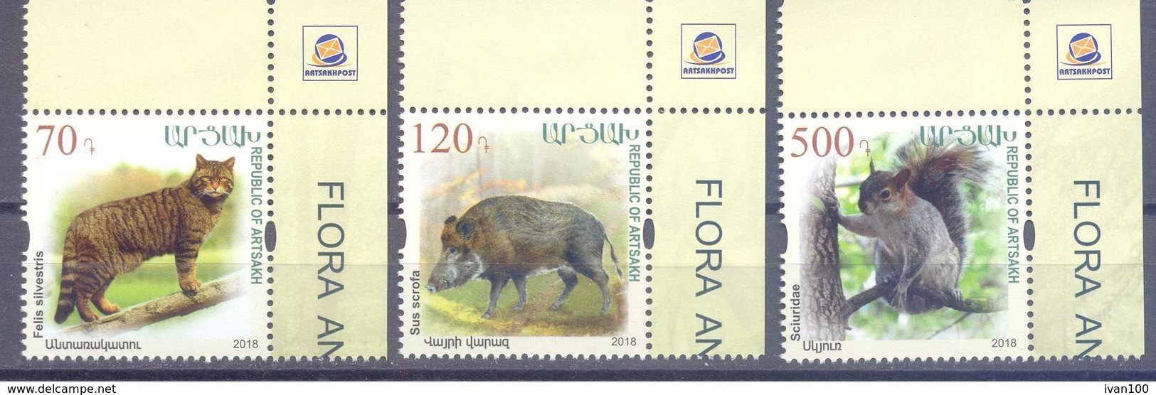 2018. Mountainous Karabakh, Flora & Fauna, 3v, Mint/** - Armenien